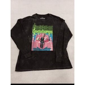 Mens Goosebumps "Night of the Living Dummy" Long Sleeve T-shirt Black XL...